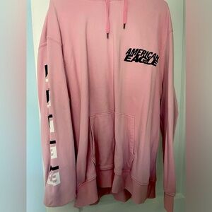 AMERICAN EAGLE MENS XXL PINK HOODIE
